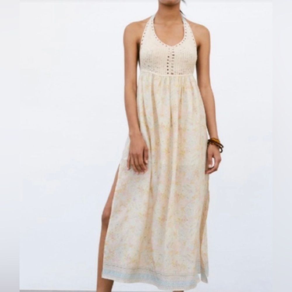 Zara Crochet Top Backless Maxi / Midi Dress